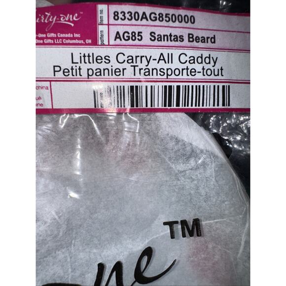 Thirty One Little carry-all Caddy utility mini tote bag 31 in Santa's Beard - Picture 3 of 3